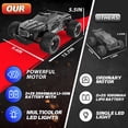thumbnail image 4 of JoyStone 1:14 Fast RC Cars, Max 35+ mph Off-Road Hobby RC Trucks for Kids Adults, High-Speed Remote Control Car with Lights & Two 2S Lipo Batteries, Black, 4 of 8