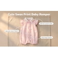 thumbnail image 4 of ZACPNCV Baby Girl Romper Short Sleeve Baby Bodysuit Pleated Romper Jumpsuit Infant Girl Clothes Pink 6-9 Months, 4 of 7
