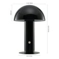 thumbnail image 4 of JONATHAN Y Boletus 10.75" Contemporary Bohemian Rechargeable/Cordless Iron Integrated Portable LED Mushroom Table Lamp, Black, JYL7115A, 4 of 7