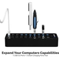 thumbnail image 1 of El concentrador Sabrent 3.0 usb de 10 puertos de 60 W incluye 3 puerto SABRENT HB-B7C3 7 puertos + 3 puertos carga 2.7A, 1 of 2
