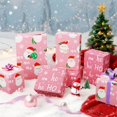 thumbnail image 4 of Papel de regalo WERNNSAI 43 cm x 10 m reversible Papá Noel rosa, 4 of 7