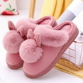 thumbnail image 5 of Zhaomeidaxi 1 Pair Womens Cozy Slippers Fuzzy Wool-Like Plush Fleece Lined House Shoes w/Indoor, Outdoor Anti-Skid Rubber Sole, 5 of 7
