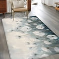 thumbnail image 3 of 3'x5' Area Rugs, Botanical White Floral Indoor Outdoor Area Rug for Living Room Bedroom, Abstract Oil Painting Plant Washable Bathroom Rugs Kitchen Floor Carpet Mats Home Decor Aesthetic, 3 of 8