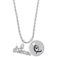thumbnail image 1 of Delight Jewelry Silvertone Lil Sister Silvertone Script Initial Disc - Q - Charm Necklace, 20"+3", 1 of 4