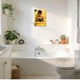 thumbnail image 5 of ZHONGYUTONG Black Women Bathroom Canvas Wall Art African American Bathroom Picture Prints Black Girl Reading Poster Minimalist Paintings Wall Decor for Toilet Restroom (28.00" x 42.00"), 5 of 5