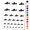 Black, variant on Plecostomus Algae Eating Aquarium Fish Water Resistant Temporary Tattoo Set Fake Body Art Collection - Hot Pink