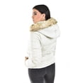 thumbnail image 3 of Chamarra con cinto y capucha desmontable Roman Fashion /Juvenil, 8380 (Hueso) blanco G, 3 of 5