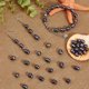 thumbnail image 3 of 1 caja de 50 perlas ovaladas naturales de agua dulce negras de 7 mm, 1,8 mm, con agujero grande, forma de arroz cultivado, perlas reales sueltas a granel, 3 of 9