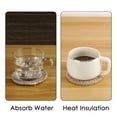 thumbnail image 4 of 8 Pack Boho Drink Coasters with Holder – Round Absorbent Braid Woven Coasters, Rustic Cup Mats Tabletop Bar Decor for Coffee, Drinks and Glassware (Grey), 4 of 6