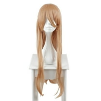 Unique Bargains Wigs for Women 35" Light Gold Tone Wigs with Wig Cap