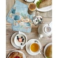 thumbnail image 4 of Beach Coastal Blue Kitchen Dish Towels for Drying Dishes Set of 3, Nautical Shell Starfish Coral Summer Waffle Weave Microfiber Hand Tea Bathroom Towels Quick Dry & Absorbent Towel 15.7x23.6, 4 of 7