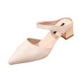 thumbnail image 2 of KEVCHE Womens Slingback Flats Pointed Toe, Closed Toe Elegant Mid-Heel Chunky Heel Sandals,Square Topline Slip On Dressy Flats for Office Work Date, 2 of 5