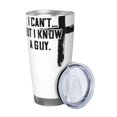 thumbnail image 2 of No puedo, pero conozco a un chicoVaso de 20 oz, taza de viaje de café con aislamiento al vacío de acero inoxidable, taza de café, taza de viaje con tapa, taza térmica para exteriores, 2 of 8