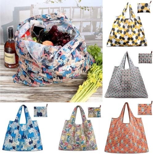 new Lady Foldable Recycle Bag Eco Reusable Shopping Bag Fruit Vegetable Grocery/ 