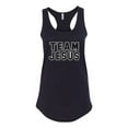 thumbnail image 2 of Wild Bobby Varsity Team Jesus Inspirational/Christian Women Racerback Tank Top, Black, Small, 2 of 5