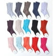 thumbnail image 2 of Lian LifeStyle Girl's 5 Pairs Pack Crew Socks Solid Size 12-15CM/1Y-2Y, 2 of 2