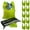 Green Apple, variant on BagFold LIGHT - 10 Reusable Eco-Friendly Grocery Bags For Shopping In A Dispensing Pouch; Features Carabiner Clip  Coupon Pouch
