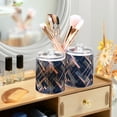 thumbnail image 3 of Yayeee 4 Pack Qtip Holder Bathroom Cotton Swab Canister with Lid Clear Dispenser Set, Black Stripes, 3 of 6