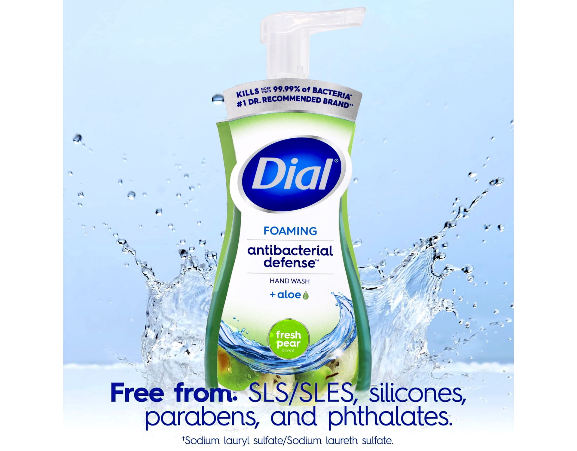Dial Complete Antibacterial Foaming Hand Soap, Fresh Pear, 7.5 Fluid Ounces (Pack of 8)