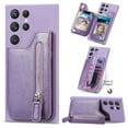 thumbnail image 2 of Wowacase for Samsung Galaxy Magnetic Wallet Case with Card Slots, Leather Holder, Shockproof Cover For Samsung Galaxy S23 FE, Purple, 2 of 6
