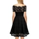 thumbnail image 5 of Vestido de fiesta de encaje de manga corta sin tirantes de moda para mujer, 5 of 5