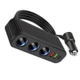 thumbnail image 1 of In-Car Device Charger Splitter for Road Trips Powers Up to Three Devices Simultaneously 42.5W USB Output, 1 of 4