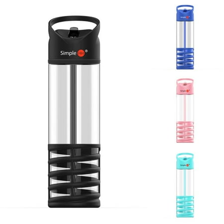 Blank Bottle Caps - Simple HH Sports Water Bottle with Flip Cap and Built in Straw, Suitable for the both warm and cold beverages| BPA Free | Dishwasher Safe | Non-Toxic |430ml