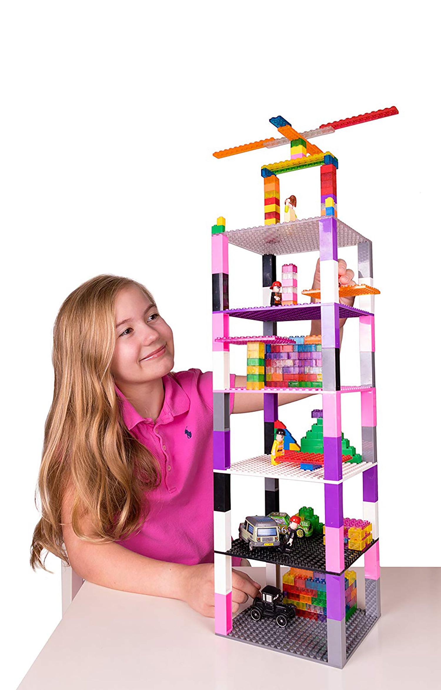 Strictly Briks Kids Brik Tower - 12 Rainbow Colors