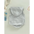 thumbnail image 4 of hirigin Infant Baby Summer Romper, Sleeveless Contrast/Solid Color One-Piece Hooded Bodysuit, 4 of 8