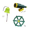 thumbnail image 1 of Juguete Volante para niños set de accesorios para parque exterior equipo de recreo infantil casa de juegos y piezas para columpio con material pp seguro adecuado para parques zonas de juegos, 1 of 9