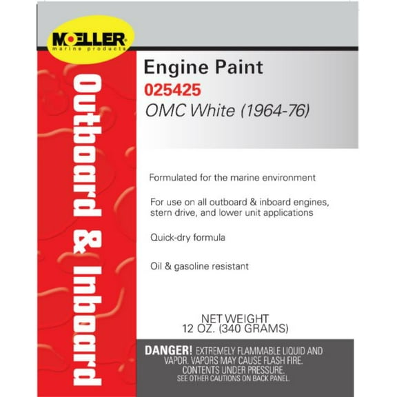 Sea Star Solutions 25425 Engine Paint for Evinrude, Johnson & Gale Outboard Motors - White