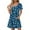 Navy, variant on Dresses for Women Plus Size Short-sleeved V-neck Summer Print Casual Dress