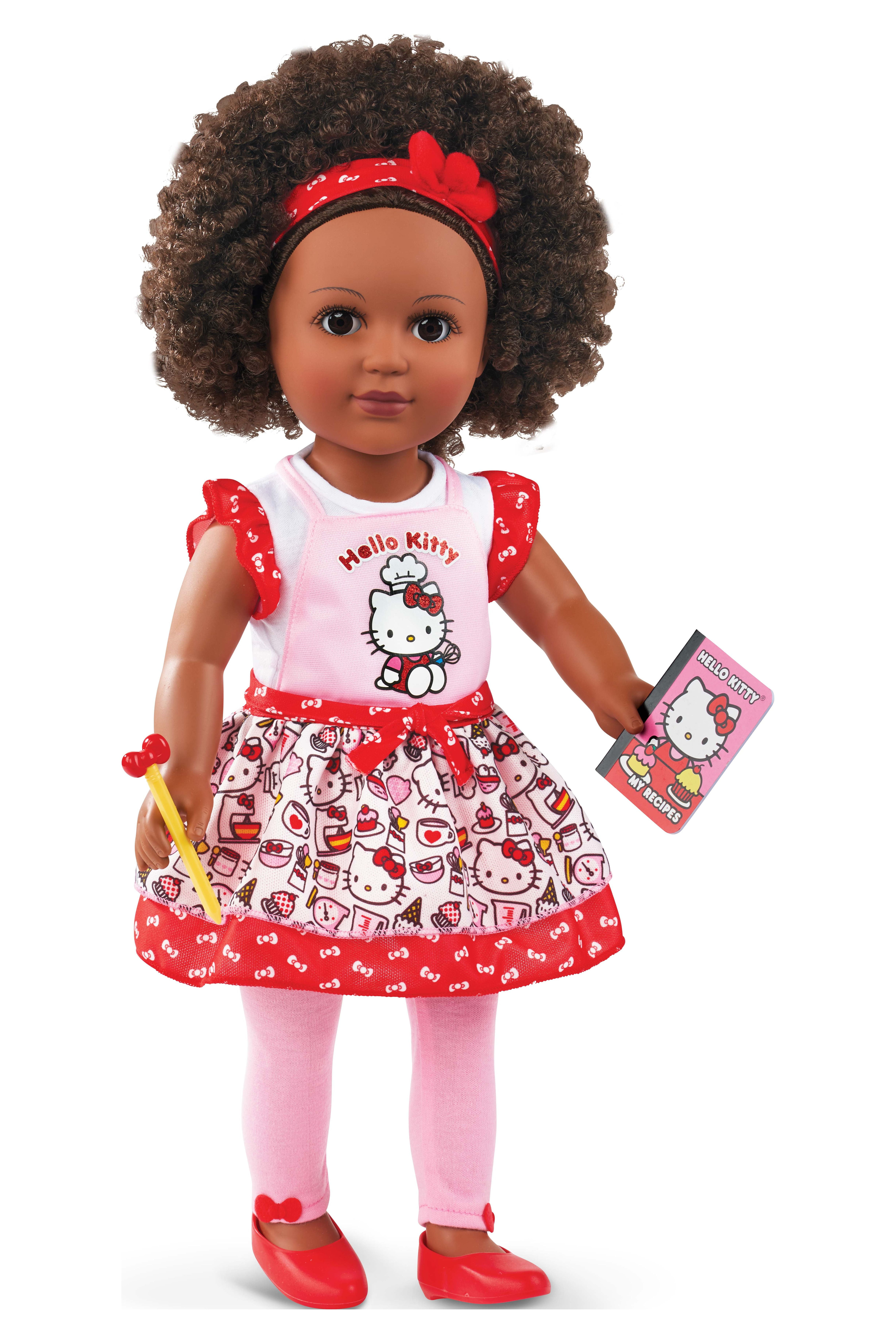 My Life As Poseable Hello Kitty Baker 18" Doll, Dark Brunette Hair, Brown Eyes
