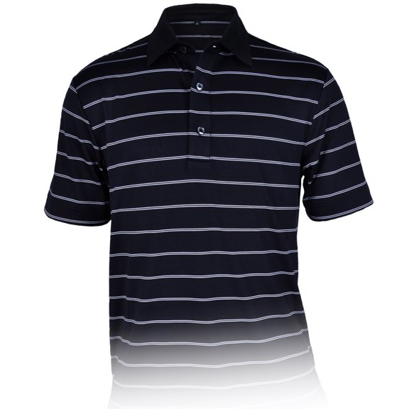 Monterey Club Men's Brooks Stripe Texture Golf Polo Shirt #3615