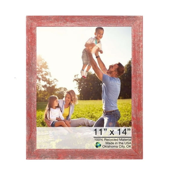 11†x 14†Rustic Farmhouse Red Wood Frame
