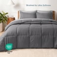 thumbnail image 2 of Bare Home 7-Piece Bed-in-a-Bag - California King, Gray with Light Gray Sheet Set, 2 of 9