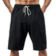 thumbnail image 6 of ZenCart Men Summer Shorts Solid Color Casual Regular Style Shorts with Elastic Belts Drawstrings Breathable Cargo Shorts, 6 of 8