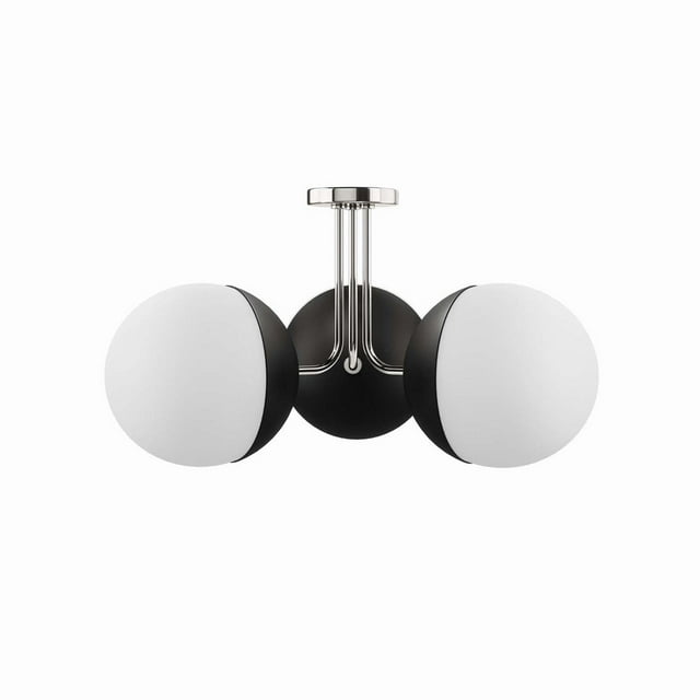 Lámpara de techo Modway Stellar de 3 luces en níquel opalino