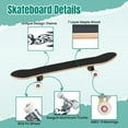 thumbnail image 4 of 31'' Complete Skateboard 7 Layer Canadian Maple Double Kick Deck Skateboards Snake sits an anchor style traditional tattoo Skate Board for Beginner Adult Gifts, 4 of 5