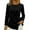 Black, variant on Women's Casual Velvet Blouse with Bow Tie, Long Sleeve Crew Neck Tunic​ Tops Soft Stretchy Shirt Asymmetrical Side Slit Everyday Wear​ Black