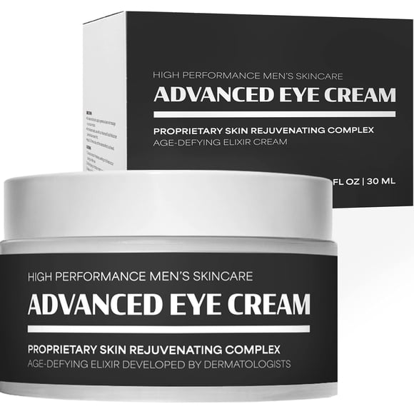 Crema de ojos avanzada para hombres | Tratamiento de bolsas de ojos para hombres | Crema para ojos para hombres, bolsas antienvejecimiento y ojeras con alto concentrado de ingredientes naturales | Cre