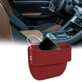thumbnail image 5 of 11.8x2x7.9in 2025 Upgraded Car Seat Storage Box - Leather Universal Organizer with Anti-Slip Elastic Sponge, Car Seat Gap Filler for SUV/Truck(Red), 5 of 7