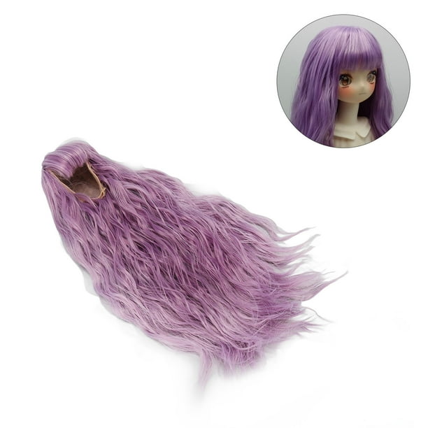 Peluca De Pelo De Muñeca, Peluca De Pelo De Muñeca Realista, Malla De Alta Elasticidad, Cabello Ondulado Suave Y A Prueba De Desprendimiento Para Muñecas De 8,3 A 9,4 Pulgadas