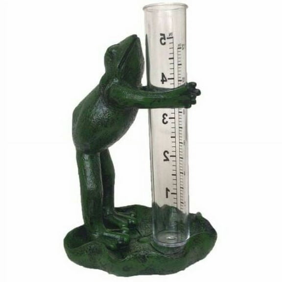 Small Rain Gauge Outdoor Garden Decor Guage for Deck or Yard Rain Water Catcher Gages Outdoors (Frog)