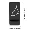 thumbnail image 2 of Stainless Steel Capricorn (Sea Goat) Astrology Constellation Classic Slim Money Clip Credit Card Holder, 2 of 2