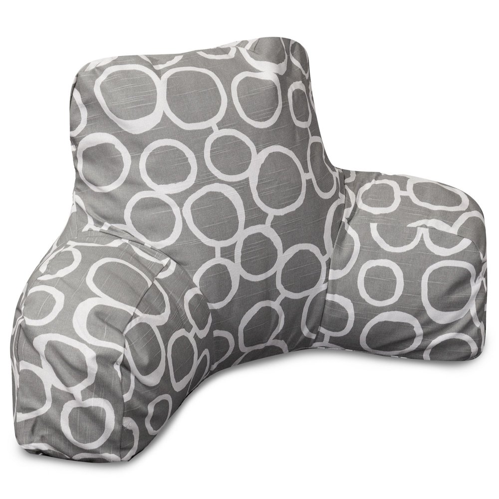 Majestic Home Goods Indoor Gray Fusion Reading Pillow with Arms