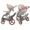 thumbnail image 3 of 509 Crew: Melange Flora - Mabelle Duo Twin Doll Stroller - Accessory For 2 Dolls Up To 18", Foldable Design, Retractable Canopy, Kids Toy, Ages 3+, 3 of 7