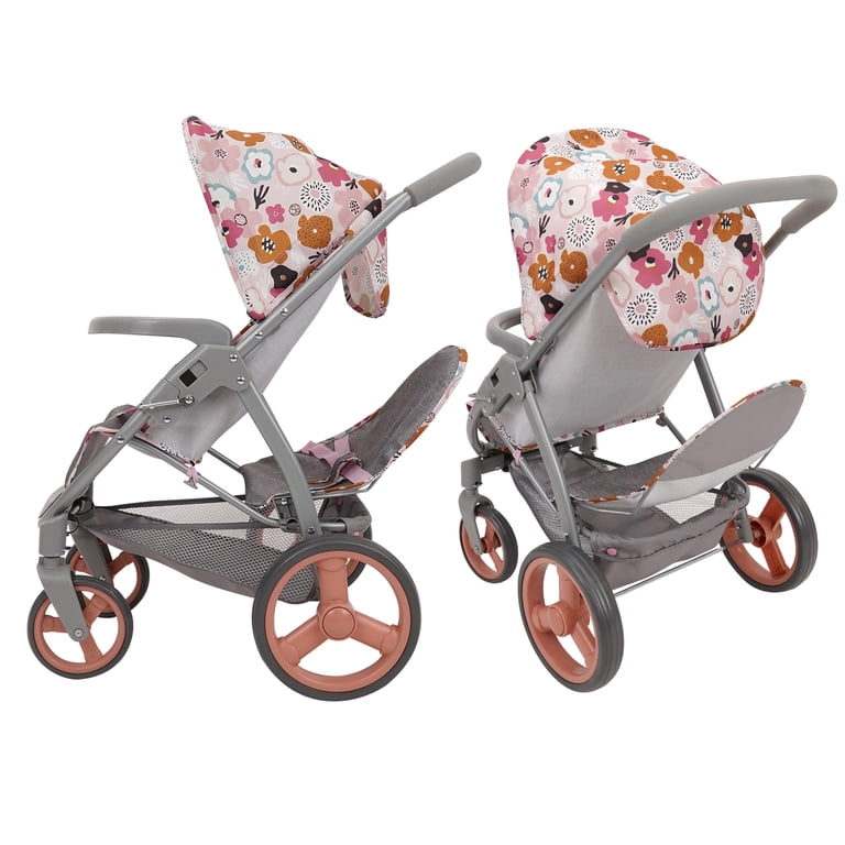 509 Crew Mabelle Duo Twin Doll Stroller, Melange Flora photo 3