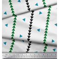 thumbnail image 2 of Soimoi Blue Rayon Fabric Geometric Triangle & Jamdani Decor Fabric Printed Yard 56 Inch Wide, 2 of 2