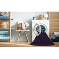 thumbnail image 2 of Ahgly Company Tapis Rond Lavable en Machine Intérieur Transitionnel Violet Profond, 8 Pieds Rond, 2 of 7